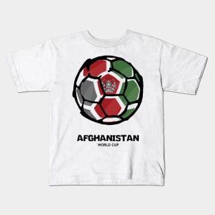 Afghanistan Football Country Flag Kids T-Shirt